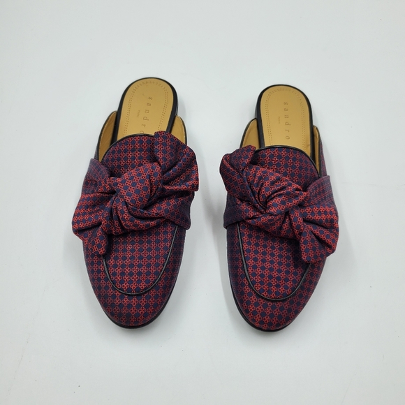SANDRO KNOTTED BOW MULES - Picture 1 of 15